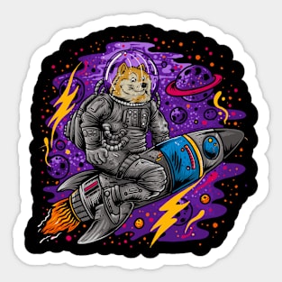 To the moon Sticker